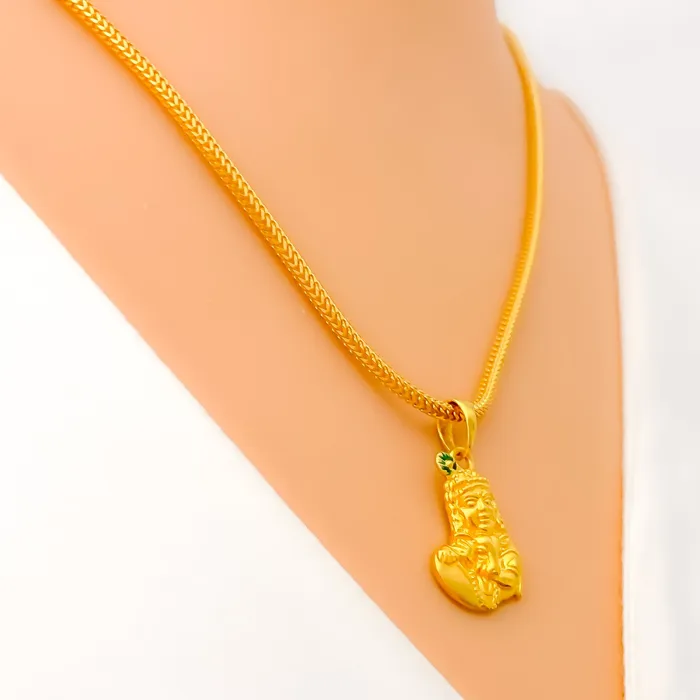 Charming Ethereal 22k Gold Krishna Pendant Andaaz Jewelers PreStyled Sets
