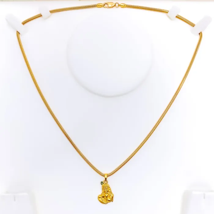 Charming Ethereal 22k Gold Krishna Pendant Andaaz Jewelers PreStyled Sets