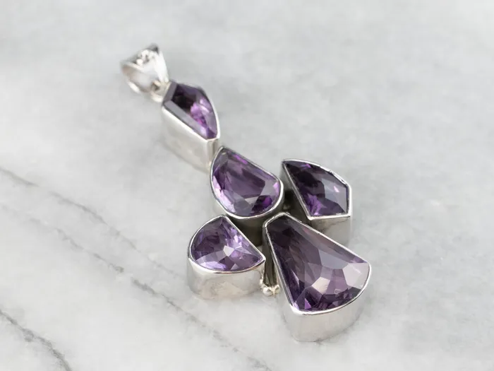 Chunky Amethyst Sterling Silver Statement Pendant Market Square Jewelers Necklaces Chunky Amethyst Sterling Silver Statement Pendant Market Square Jewelers Necklaces