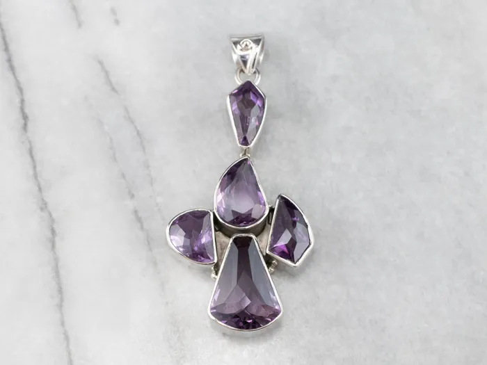 Chunky Amethyst Sterling Silver Statement Pendant Market Square Jewelers Necklaces Chunky Amethyst Sterling Silver Statement Pendant Market Square Jewelers Necklaces