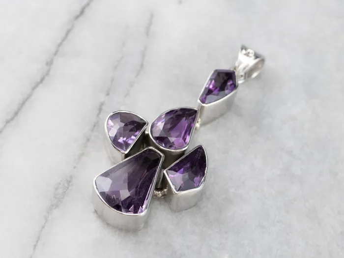 Chunky Amethyst Sterling Silver Statement Pendant Market Square Jewelers Necklaces Chunky Amethyst Sterling Silver Statement Pendant Market Square Jewelers Necklaces