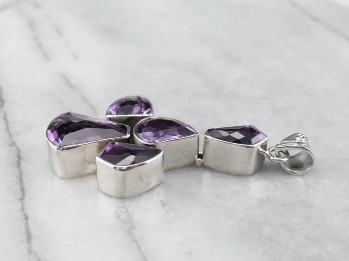 Chunky Amethyst Sterling Silver Statement Pendant Market Square Jewelers Necklaces Chunky Amethyst Sterling Silver Statement Pendant Market Square Jewelers Necklaces