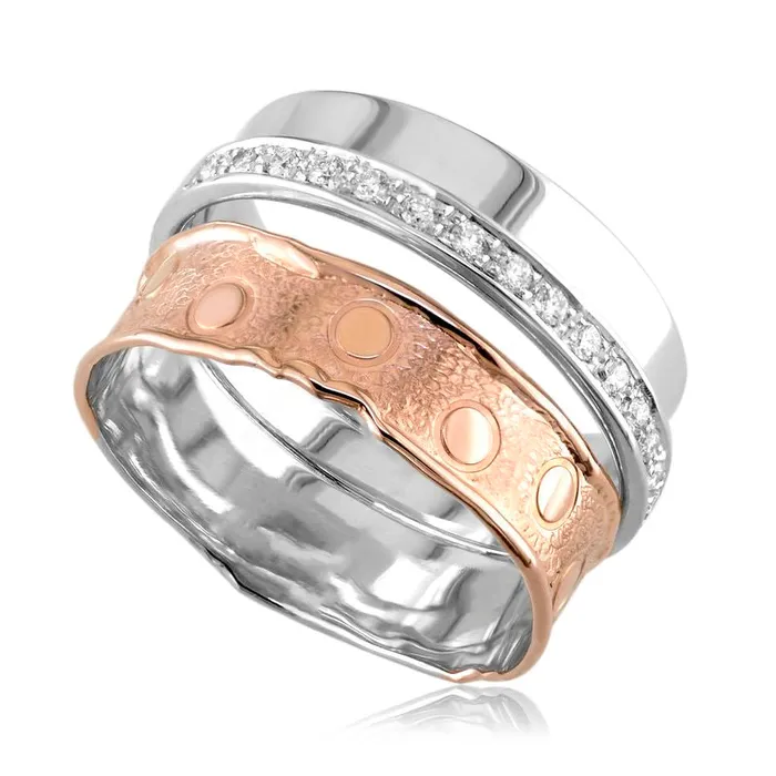 Classic Creations 18kt Rose and White Gold Ring Rings