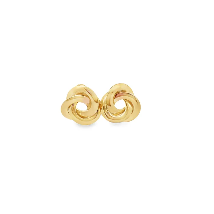 Classic Creations Earrings 10kt Yellow Gold 17mm Love Knot Stud Earrings