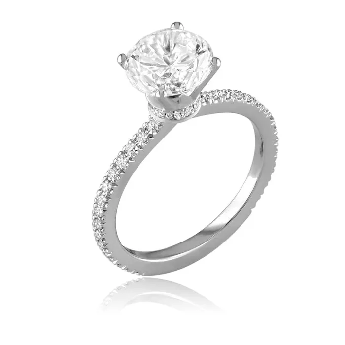 Classic Creations Rings 18kt White Gold Diamond Belt Ring