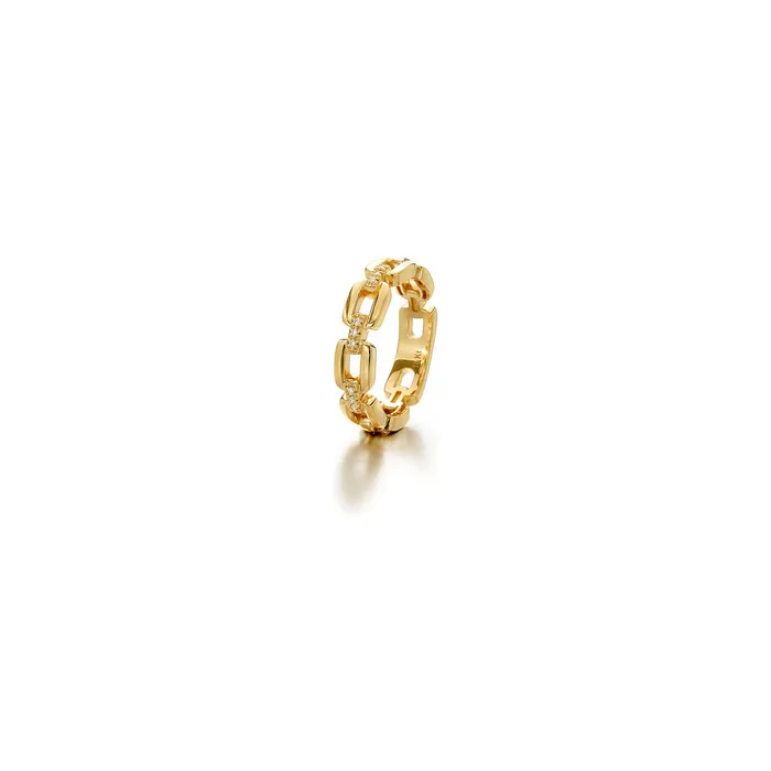 Classic Creations Rings 18kt Yellow Gold Diamond Curb Link Ring
