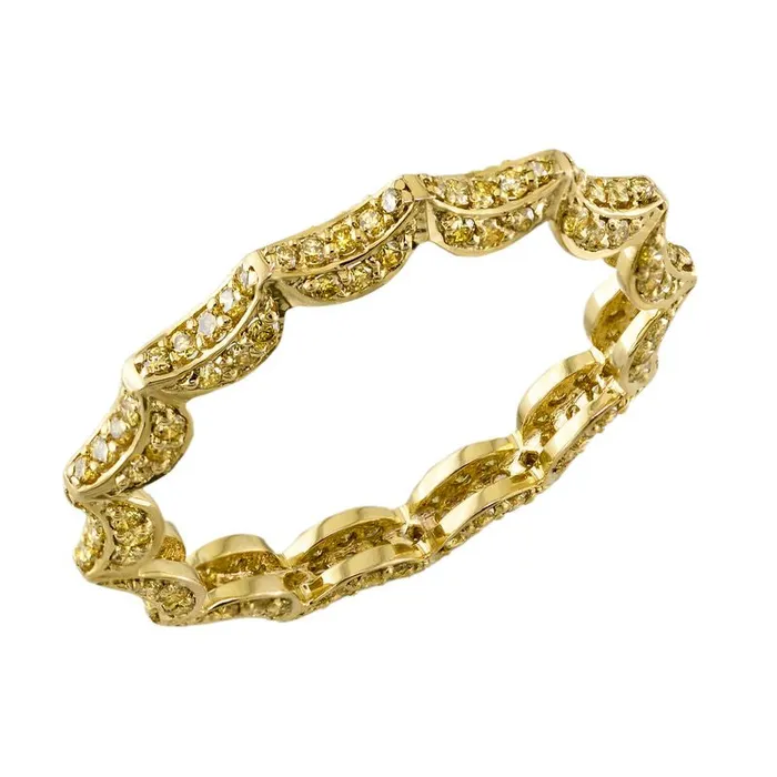 Classic Creations Rings 18kt Yellow Gold Yellow Diamond Scalloped Ring