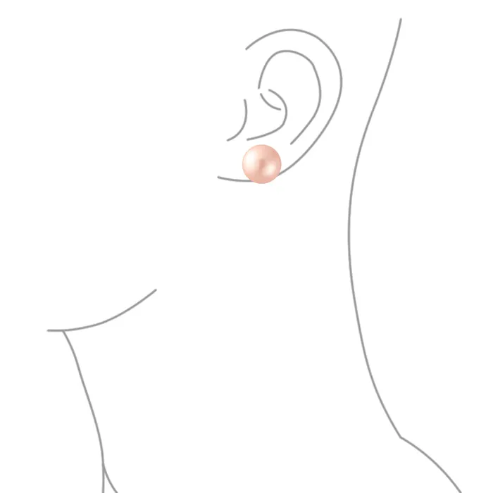Classic Light Pink Drop Ball Earrings with Simulated Pearl in Sterling Silver BlingJewelry Wholesale Earrings Classic Light Pink Drop Ball Earrings with Simulated Pearl in Sterling Silver BlingJewelry Wholesale Earrings