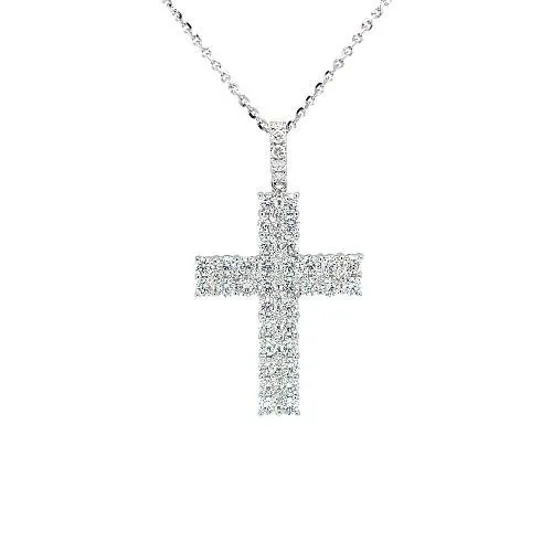 Diamond Cross Pendant and Chain CH Collection Necklaces