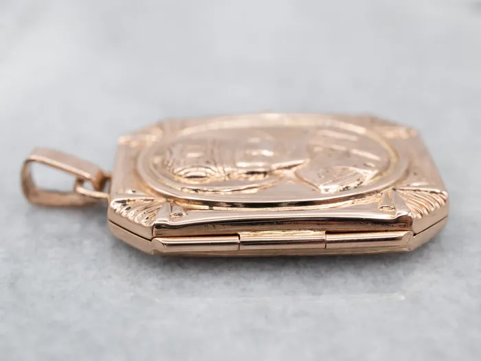 Earrings Market Square Jewelers Antique Rose Gold Saint Nicholas Locket Earrings Market Square Jewelers Antique Rose Gold Saint Nicholas Locket