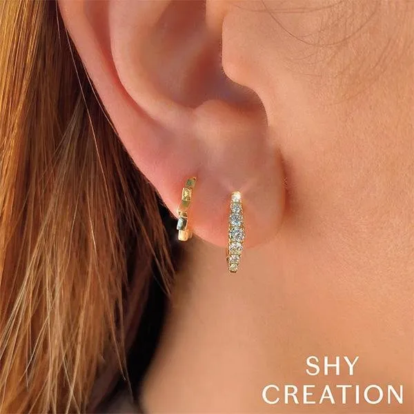Earrings Shy Creation Diamond Huggie Earrings 049 CT Shy Creation Earrings Shy Creation Diamond Huggie Earrings 049 CT Shy Creation