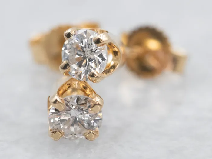 Earrings Yellow Gold Diamond Stud Earrings Market Square Jewelers Earrings Yellow Gold Diamond Stud Earrings Market Square Jewelers