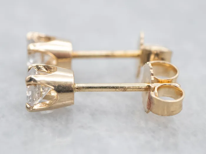 Earrings Yellow Gold Diamond Stud Earrings Market Square Jewelers Earrings Yellow Gold Diamond Stud Earrings Market Square Jewelers