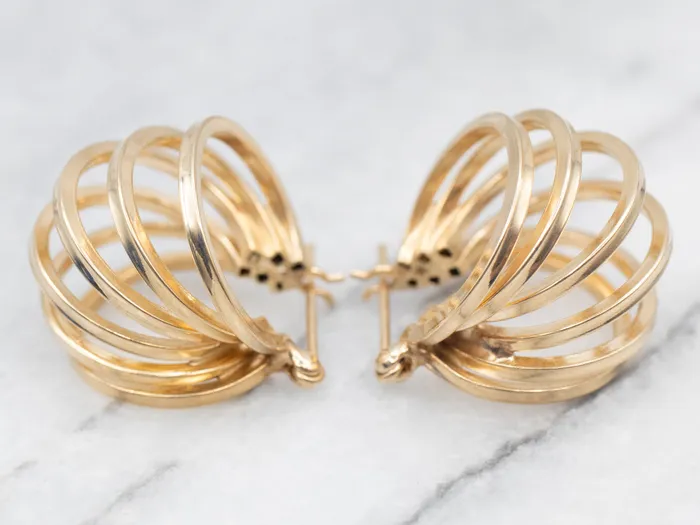 Earrings Yellow Gold Multi Hoop Earrings Market Square Jewelers Earrings Yellow Gold Multi Hoop Earrings Market Square Jewelers