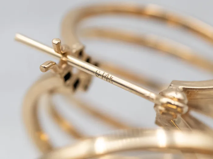 Earrings Yellow Gold Multi Hoop Earrings Market Square Jewelers Earrings Yellow Gold Multi Hoop Earrings Market Square Jewelers