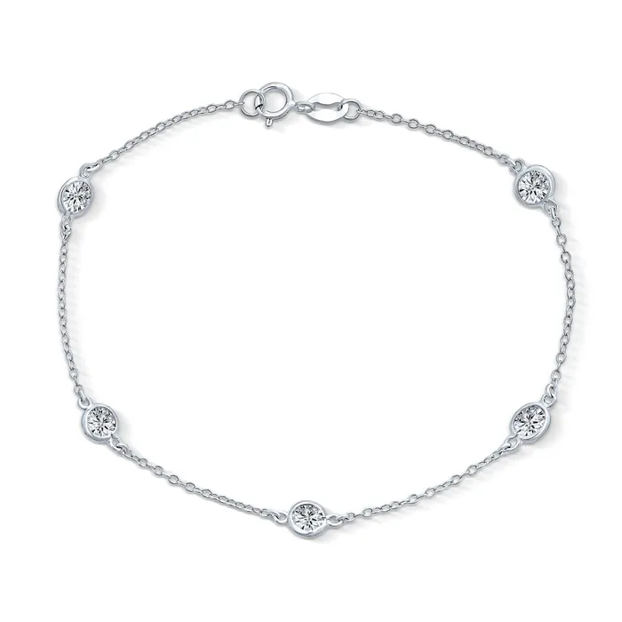 Elegant CZ By The Yard Anklet Ankle Bracelet Rose Gold Plated Sterling Silver 910 BlingJewelry Wholesale Bracelets Elegant CZ By The Yard Anklet Ankle Bracelet Rose Gold Plated Sterling Silver 910 BlingJewelry Wholesale Bracelets