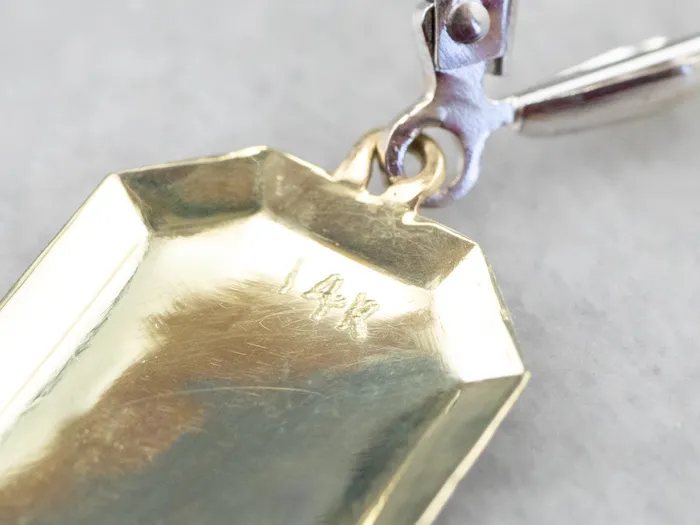 Etched Two Tone Gold Drop Earrings Market Square Jewelers Earrings Etched Two Tone Gold Drop Earrings Market Square Jewelers Earrings