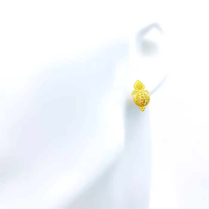 Evergreen Elevated 22k Gold Earrings Andaaz Jewelers Earrings