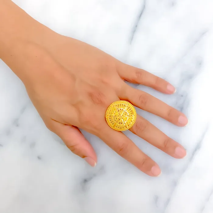 Extravagant Ornamental 22k Gold Statement Ring Andaaz Jewelers Rings