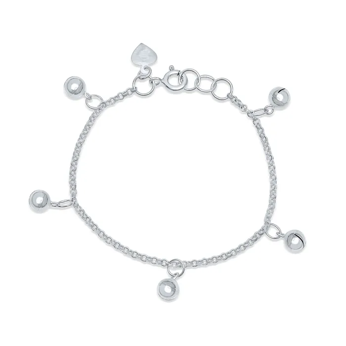 Girls Jingle Bells Bracelet Small Wrists 6 Inch 925Sterling Silver BlingJewelry Wholesale Bracelets Girls Jingle Bells Bracelet Small Wrists 6 Inch 925Sterling Silver BlingJewelry Wholesale Bracelets