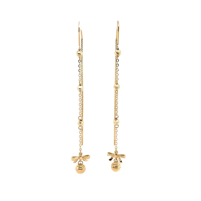 Gold Threader Bead Earrings CH Collection Earrings