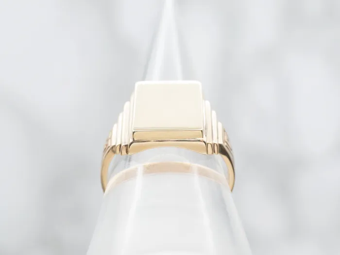 Handsome Gold 1937 Class Signet Ring Market Square Jewelers Rings