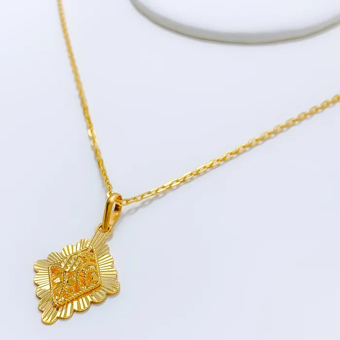 INSTORE PROMO 22k High Finish Gold Pendant 3 Andaaz Jewelers Necklaces