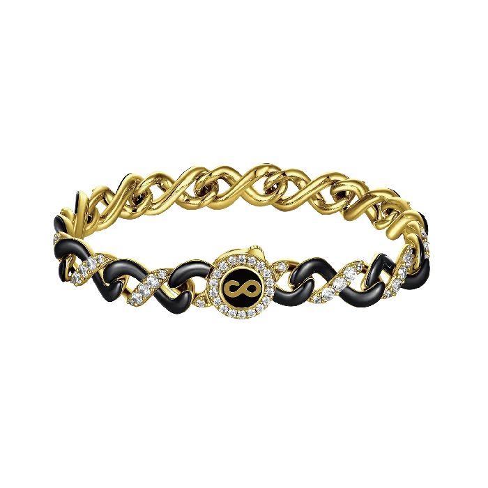 Infinity 8mm Twotone Snake Shape Bracelet aporro Bracelets