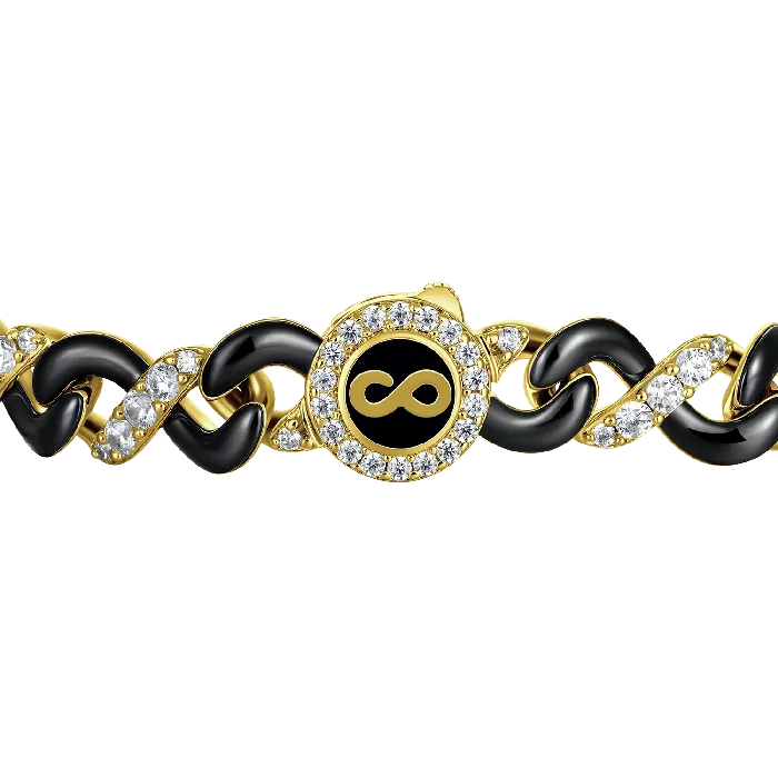 Infinity 8mm Twotone Snake Shape Bracelet aporro Bracelets