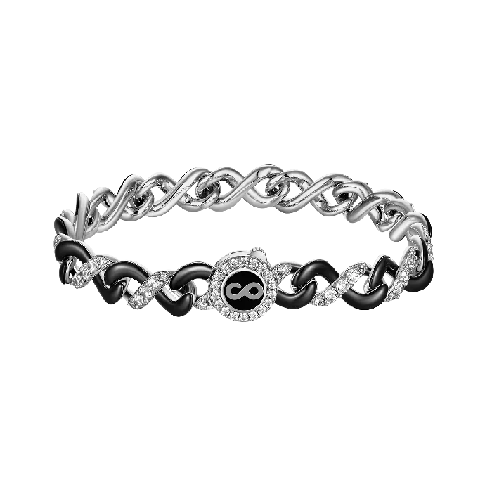 Infinity 8mm Twotone Snake Shape Bracelet aporro Bracelets