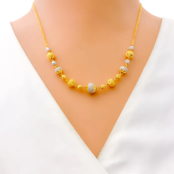 Lovely MultiColor 22k Gold Necklace Andaaz Jewelers Necklaces