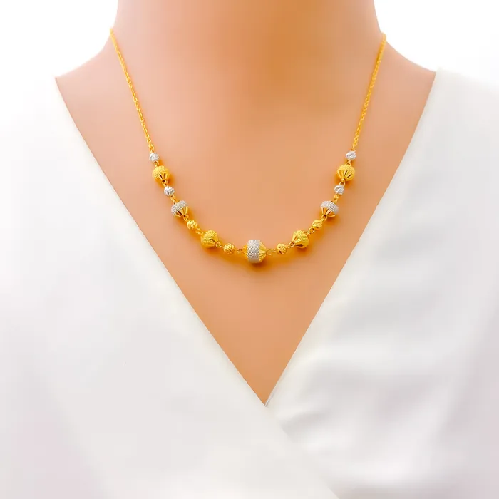 Lovely MultiColor 22k Gold Necklace Andaaz Jewelers Necklaces