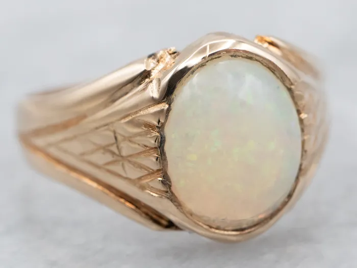 Market Square Jewelers Antique Rose Gold Opal Solitaire Ring Rings Market Square Jewelers Antique Rose Gold Opal Solitaire Ring Rings