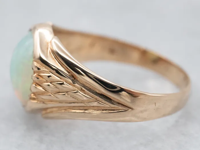 Market Square Jewelers Antique Rose Gold Opal Solitaire Ring Rings Market Square Jewelers Antique Rose Gold Opal Solitaire Ring Rings