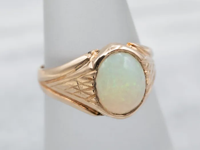 Market Square Jewelers Antique Rose Gold Opal Solitaire Ring Rings Market Square Jewelers Antique Rose Gold Opal Solitaire Ring Rings