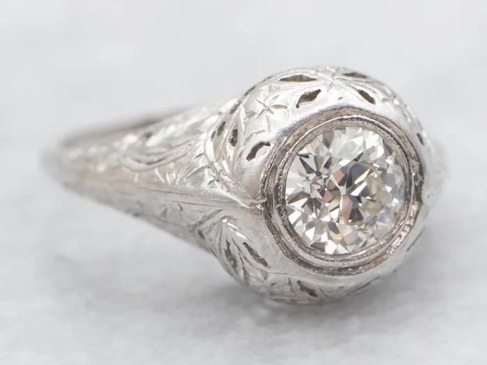 Market Square Jewelers Art Deco Inspired European Cut Diamond Solitaire Engagement Ring Rings Market Square Jewelers Art Deco Inspired European Cut Diamond Solitaire Engagement Ring Rings