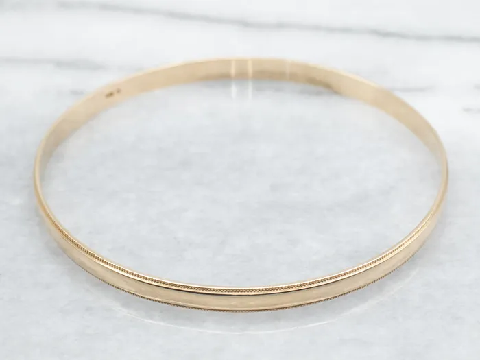 Market Square Jewelers Bracelets Bangle Bracelet with Milgrain Edge