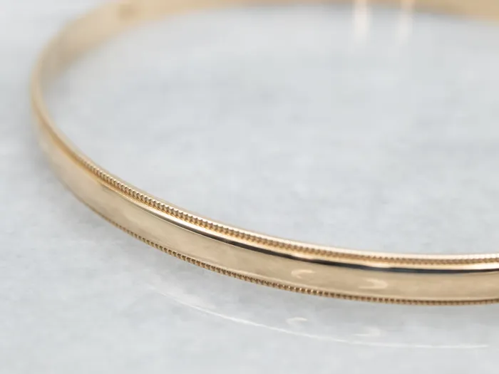 Market Square Jewelers Bracelets Bangle Bracelet with Milgrain Edge