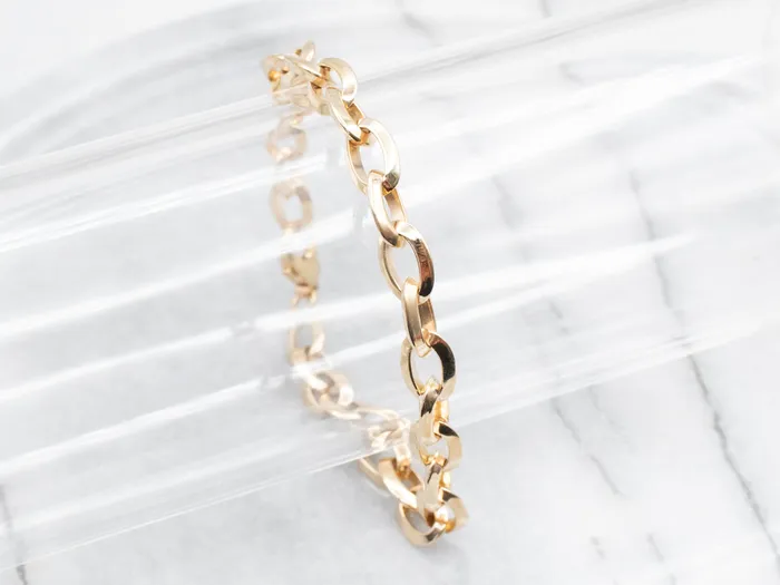 Market Square Jewelers Bracelets Polished Gold Cable Chain Link Bracelet Market Square Jewelers Bracelets Polished Gold Cable Chain Link Bracelet