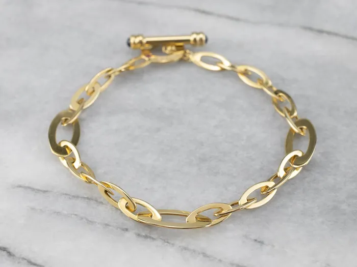 Market Square Jewelers Bracelets Roberto Coin Ruby and Sapphire Chic Shine 18K Gold Link Bracelet