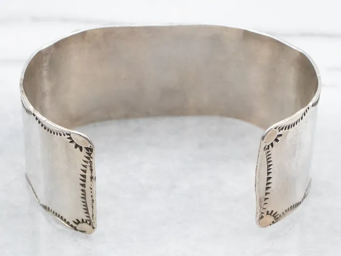 Market Square Jewelers Bracelets Sterling Silver Native American Double Turquoise Cuff Bracelet