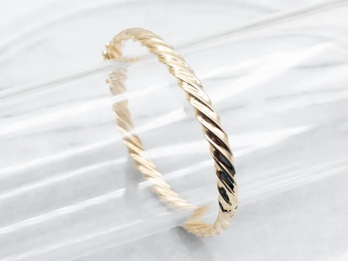 Market Square Jewelers Bracelets Twisted Hinged Bangle Bracelet