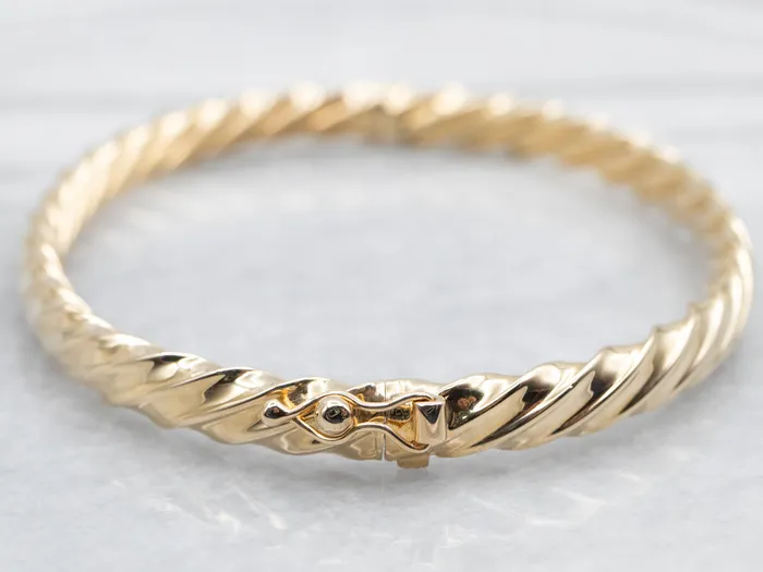 Market Square Jewelers Bracelets Twisted Hinged Bangle Bracelet