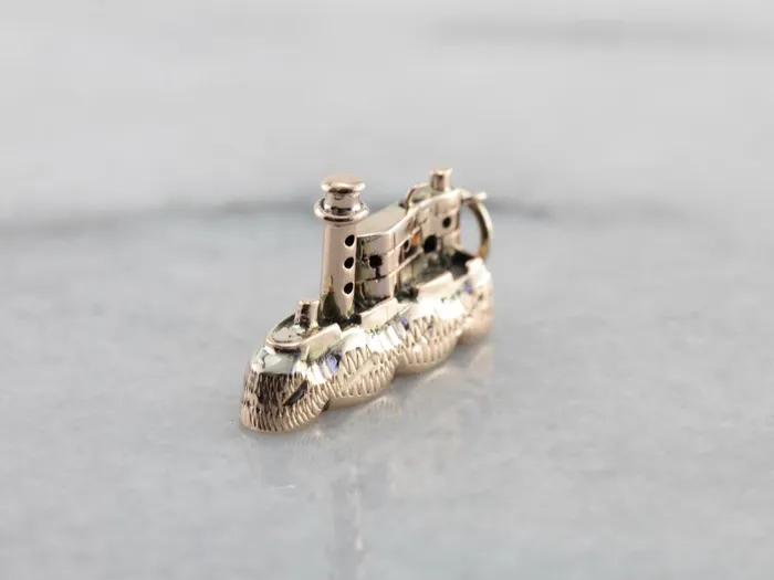 Market Square Jewelers Charm Necklaces Shoreline Seacoast Lighthouse Charm or Pendant in Rose Gold