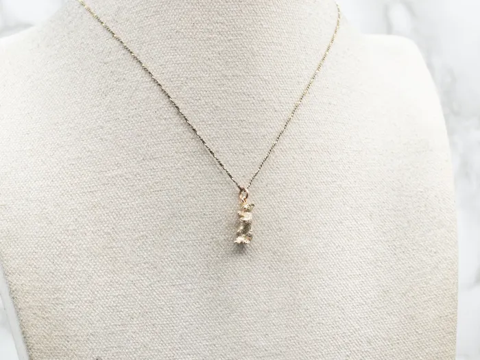 Market Square Jewelers Charm Necklaces Vintage Gold Standing Bear Charm Market Square Jewelers Charm Necklaces Vintage Gold Standing Bear Charm