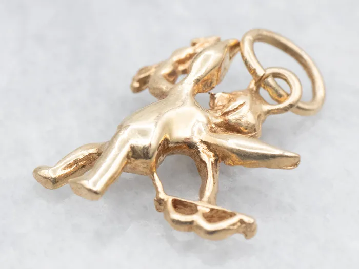 Market Square Jewelers Charm Necklaces Yellow Gold Cherub Charm Market Square Jewelers Charm Necklaces Yellow Gold Cherub Charm