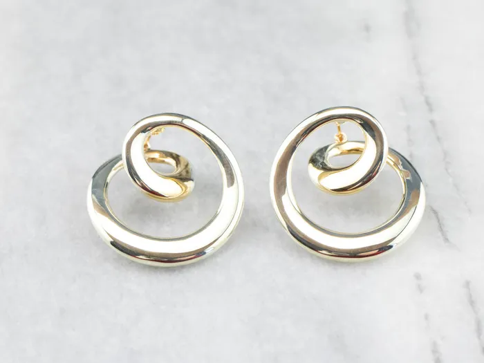 Market Square Jewelers Earrings Looping Gold Drop Earrings