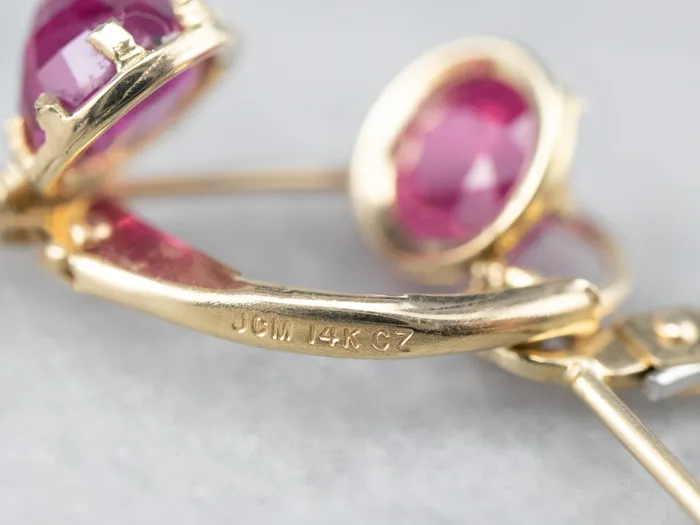 Market Square Jewelers Earrings Yellow Gold Ruby Drop Earrings Market Square Jewelers Earrings Yellow Gold Ruby Drop Earrings