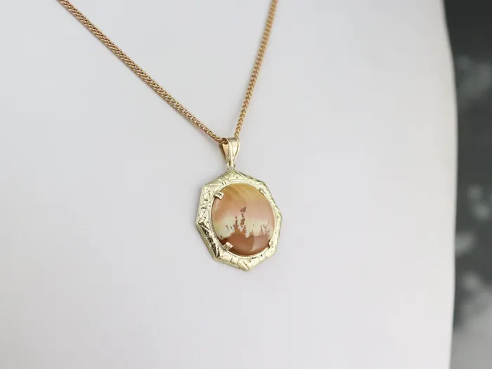 Market Square Jewelers Etched Gold Jasper Pendant PreStyled Sets Market Square Jewelers Etched Gold Jasper Pendant PreStyled Sets