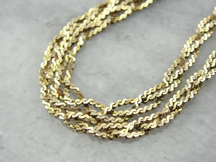 Market Square Jewelers Fancy Yellow Gold Braided Chain PreStyled Sets